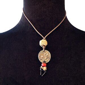 The Limited Roman Coin Tassel Necklace 15 Inch Length
